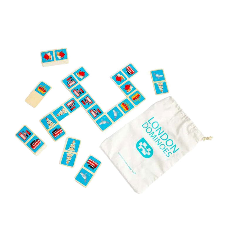 Load image into Gallery viewer, Bigjigs houten londen dominospel, 28dlg.