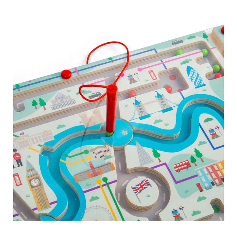 Load image into Gallery viewer, Bigjigs houten magnetische londen doolhof