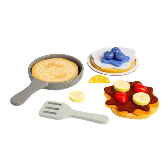 Afbeelding laden in galerijviewer, Bigjigs houten pannenkoeken speelset, 16dlg.