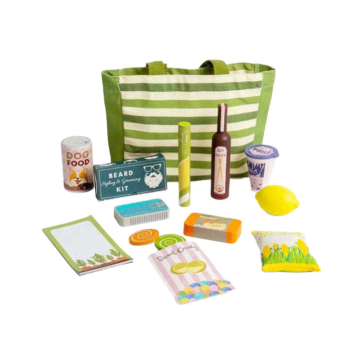 Load image into Gallery viewer, Bigjigs houten boodschappen speelset, 17dlg.