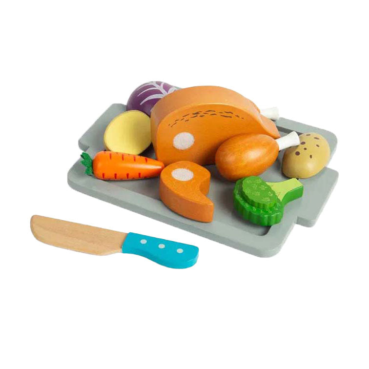 Load image into Gallery viewer, Bigjigs houten gebraden diner speelset, 12dlg.