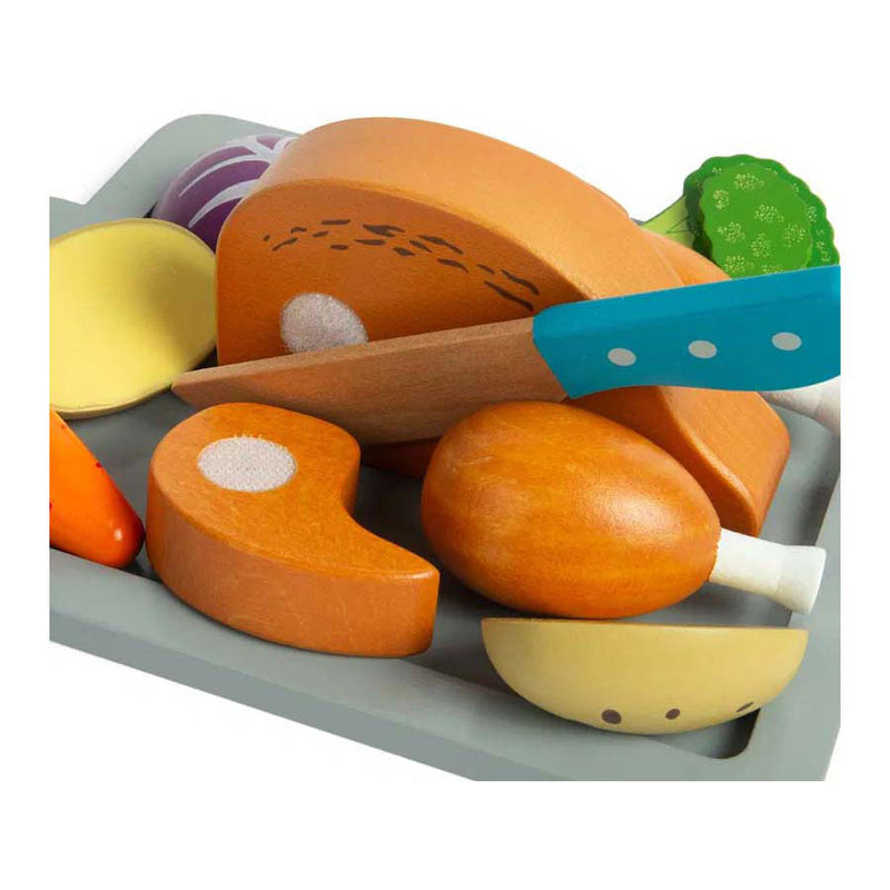 Load image into Gallery viewer, Bigjigs houten gebraden diner speelset, 12dlg.