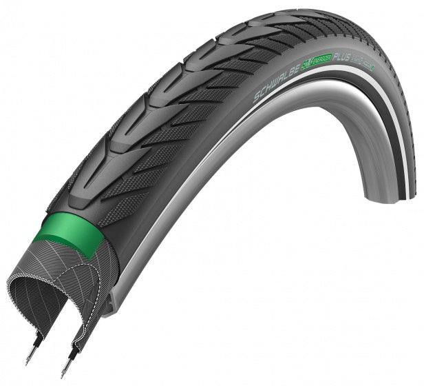 Load image into Gallery viewer, Buitenband Schwalbe Energizer Plus GreenGuard 27.5 x 2.00 50-584 mm - zwart met reflectie