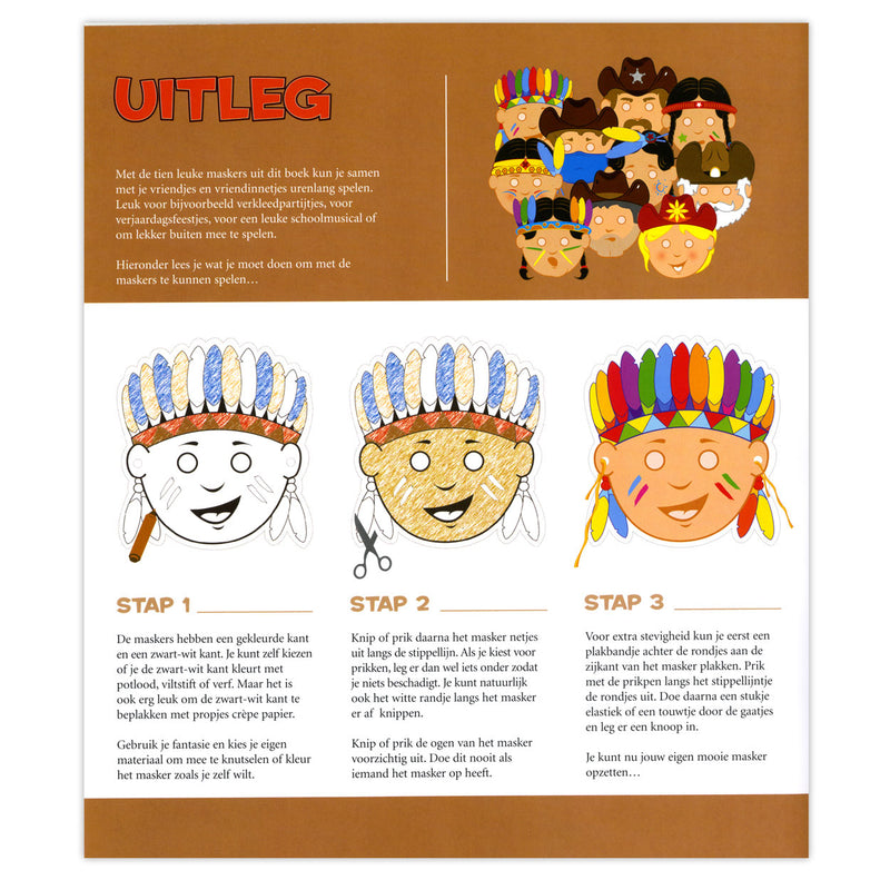 Load image into Gallery viewer, Centraal boekhuis maskers: cowboys en indianen
