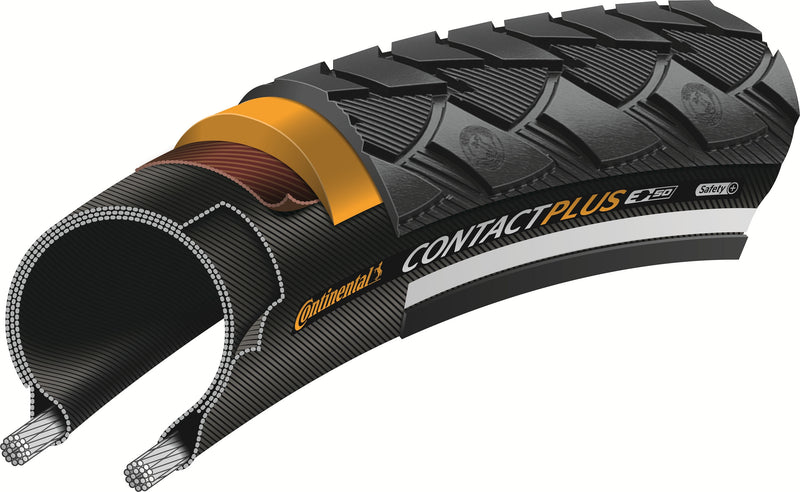 Load image into Gallery viewer, Continental Contact Plus - Stadsfietsband 28x1.60 - Draadband - Zwart