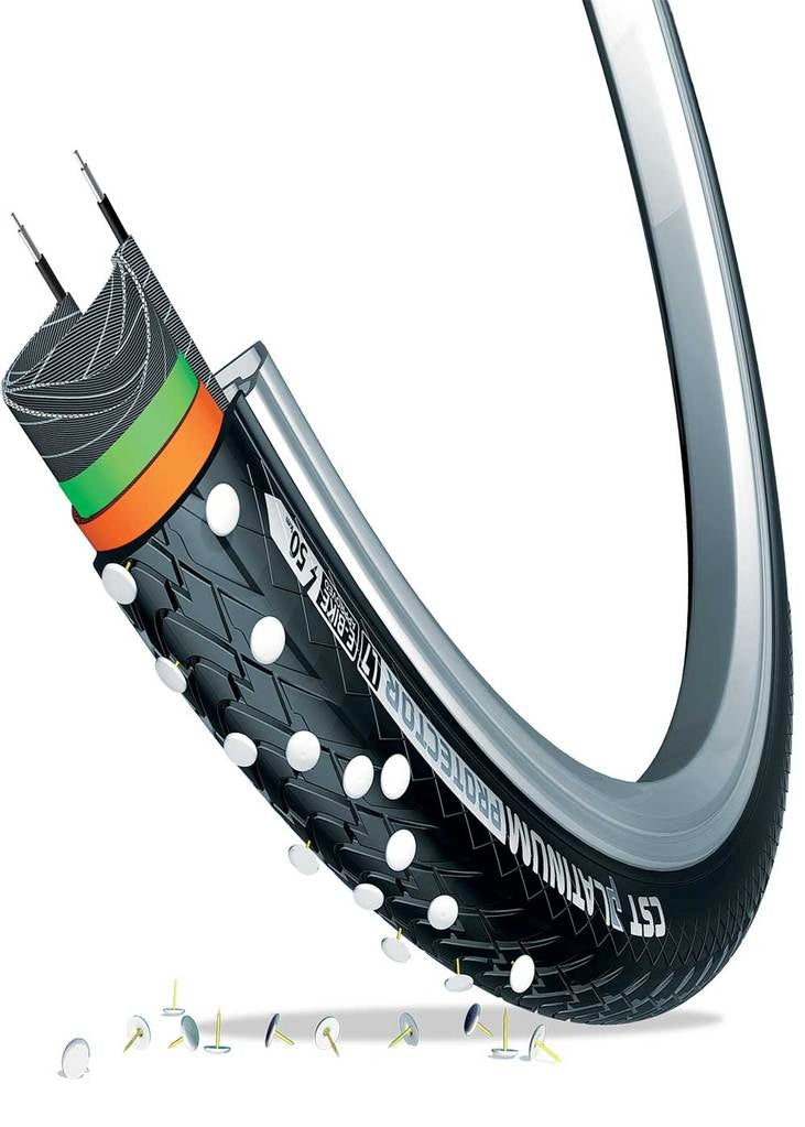 Load image into Gallery viewer, CST Buitenband Platinum Prot 28 x 1 5 8-1 3 8 (37-622) zwart