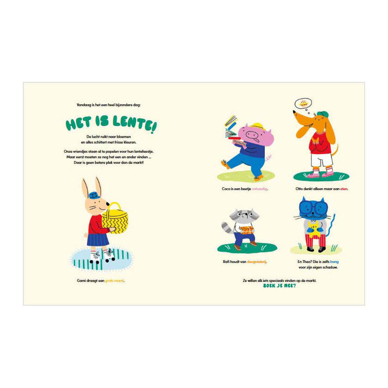ギャラリービューアに画像をロードする, Centraal boekhuis samen naar de markt in de lente