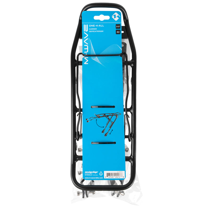 Load image into Gallery viewer, M-Wave Bagagedrager verstelbaar aluminium zwart