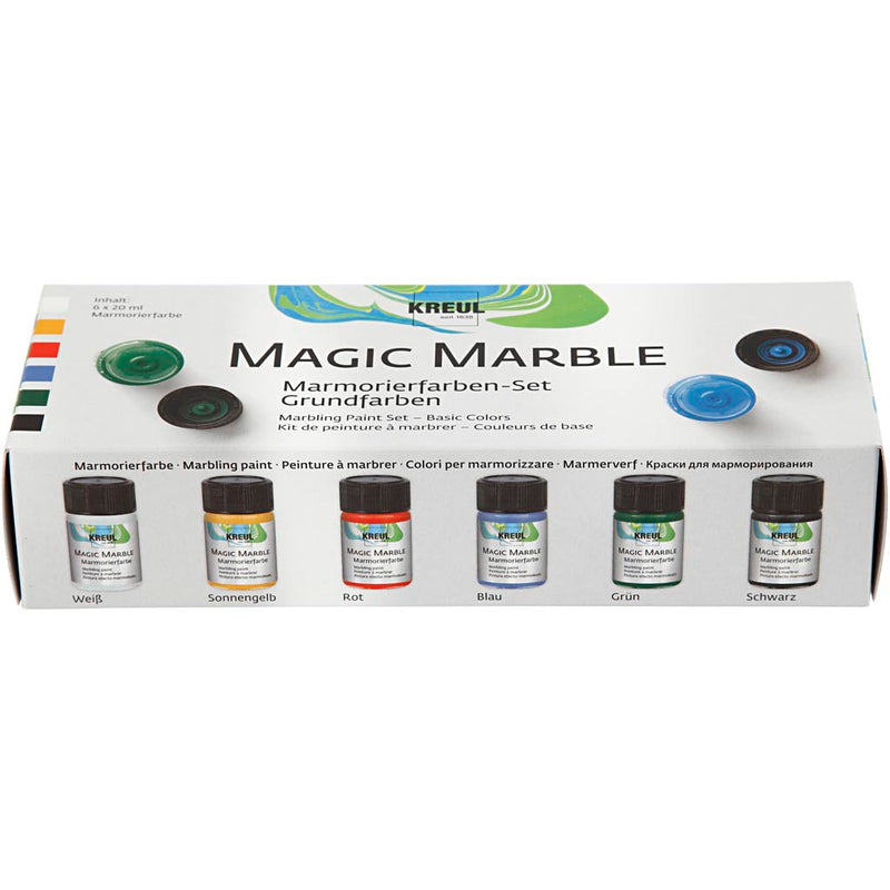 Afbeelding laden in galerijviewer, Creativ company http: www.cchobby.nl magic-marble-verf-standaardkleuren-6x20-ml-1-doos