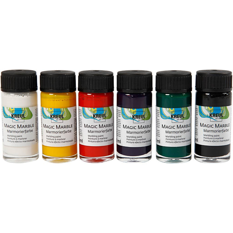 Afbeelding laden in galerijviewer, Creativ company http: www.cchobby.nl magic-marble-verf-standaardkleuren-6x20-ml-1-doos