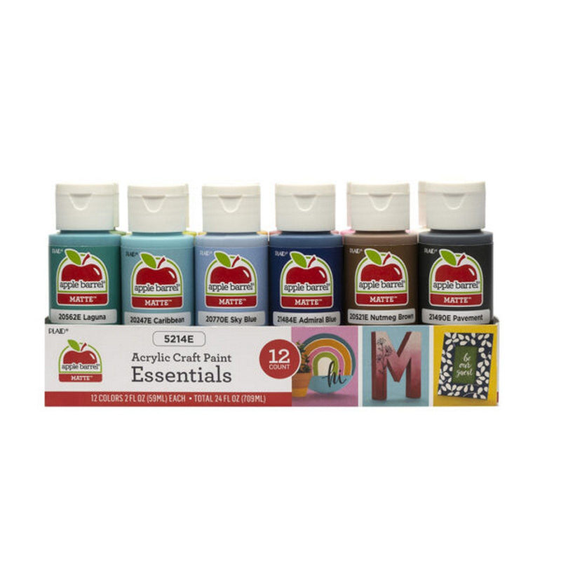 Load image into Gallery viewer, Plaid • apple barrel essentials acrylic verf value set 12 pack