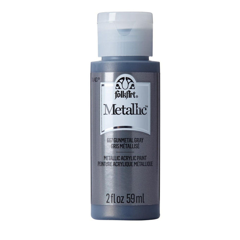 Load image into Gallery viewer, Folkart • metallic acrylic paint gunmetal gray 59ml