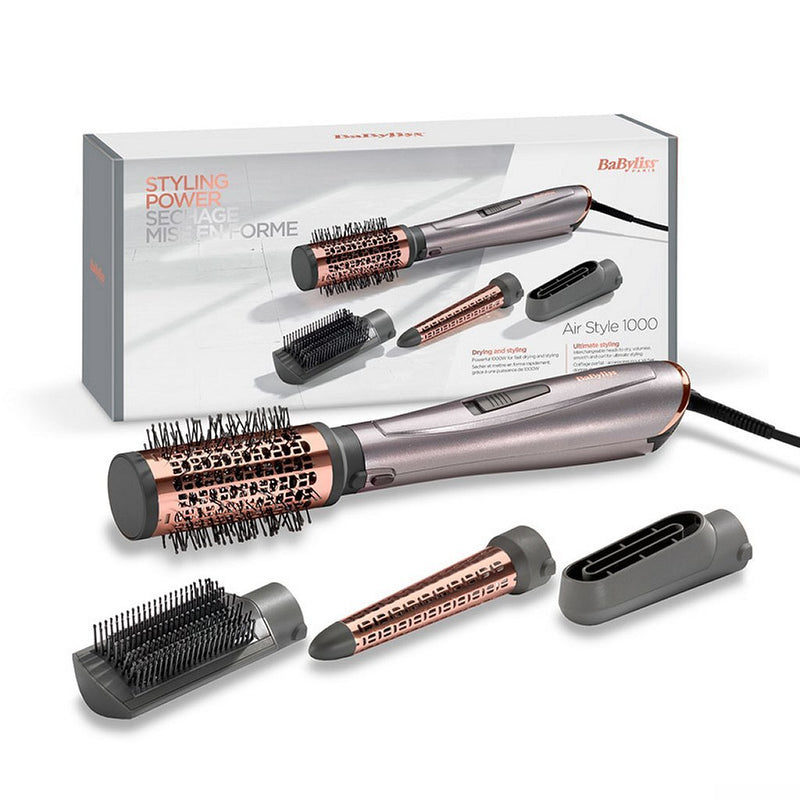 Load image into Gallery viewer, Babyliss as136e air style 1000 föhnborstel zwart koper palladium