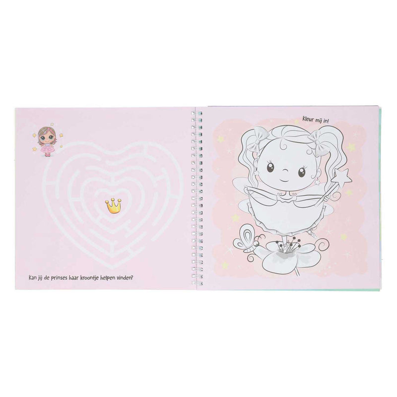 Load image into Gallery viewer, Mondikaarten sticker- en sjablonenboek ik hou van prinsessen