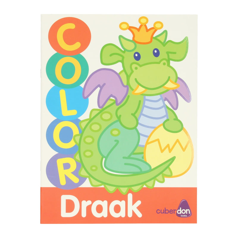 Afbeelding laden in galerijviewer, Mondikaarten dikke lijnen kleurboek color - draak