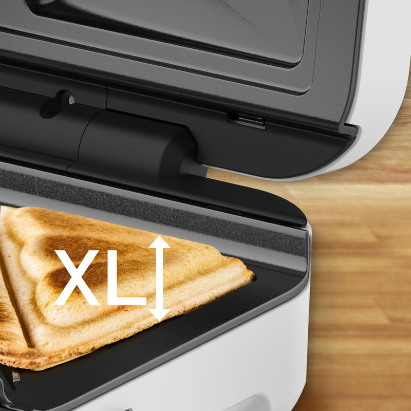 Load image into Gallery viewer, Tefal sw7011 snack xl sandwichmaker zilver wit