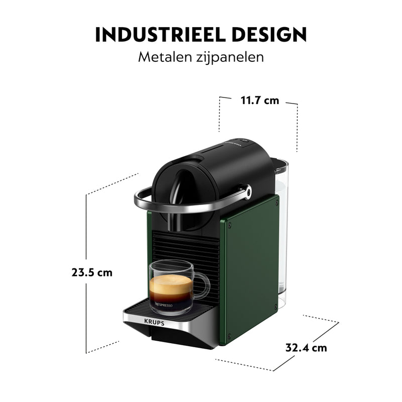 Load image into Gallery viewer, Krups xn3063 nespresso pixie koffiecupmachine donkergroen zwart