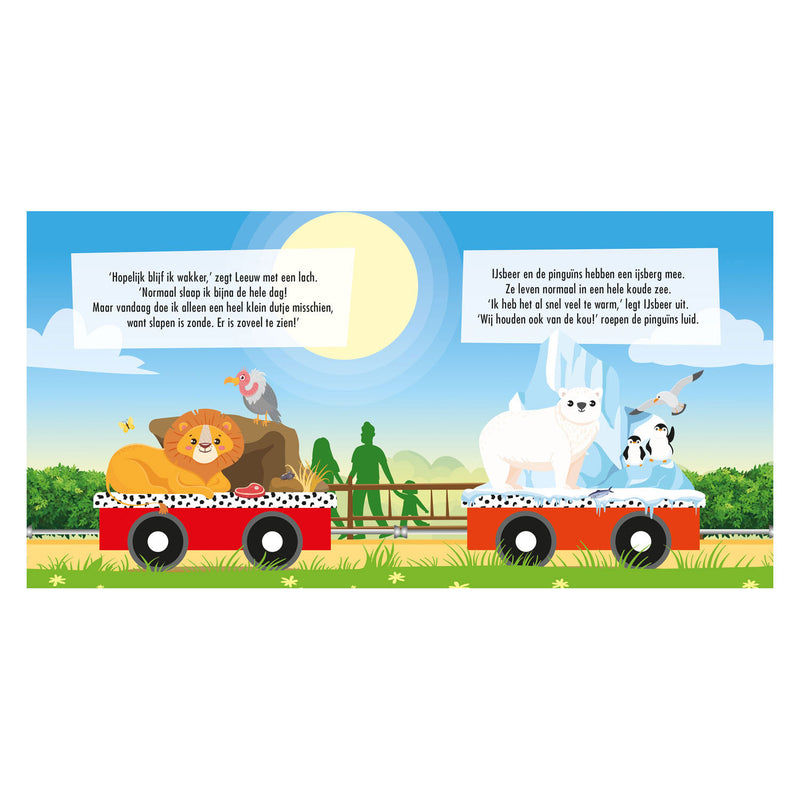 Load image into Gallery viewer, Standaard uitgeverij boek en puzzeltrein dierentuin