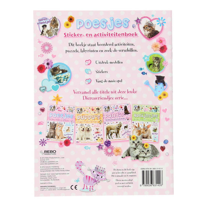 Laden Sie das Bild in Galerie -Viewer, Dierenvriendjes - poesjes sticker- en activiteitenboek