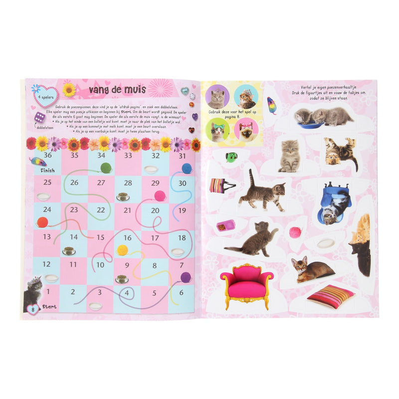 Laden Sie das Bild in Galerie -Viewer, Dierenvriendjes - poesjes sticker- en activiteitenboek