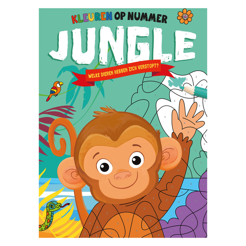 Load image into Gallery viewer, Rebo publishers jungle - kleuren op nummer