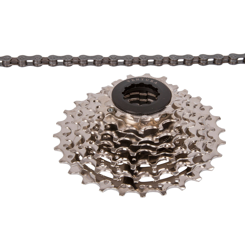 Chargez l'image dans la visionneuse de la galerie, Ventura power 7 speed set of chain and cassette