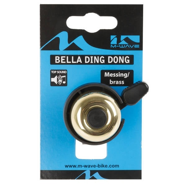 Cargue la imagen en el visor de la galería, M-Wave Fietsbel Bella Ding-Dong ø33mm goud messing