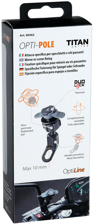 Load image into Gallery viewer, Lampa Opti-Pole houder voor spiegel of schroefbevestiging