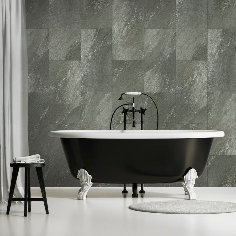 Load image into Gallery viewer, Grosfillex Grosfillex 11 st Wandtegels Gx Wall+ steen 30x60 cm donkergrijs