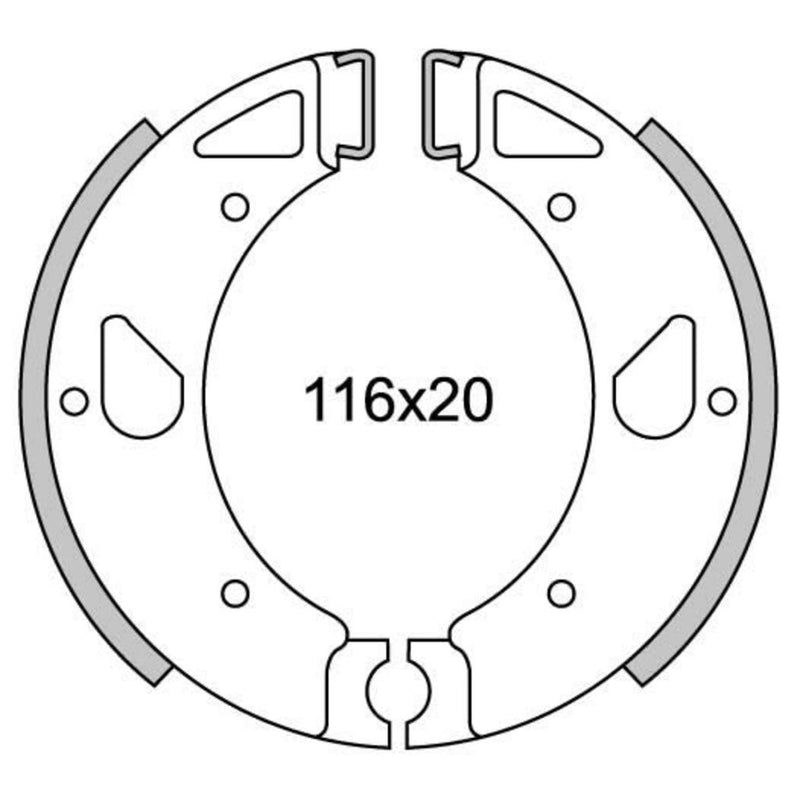 Load image into Gallery viewer, Newfren Remsegment GF0071 Florett-80 Voor Achter (1980->) 116*20mm