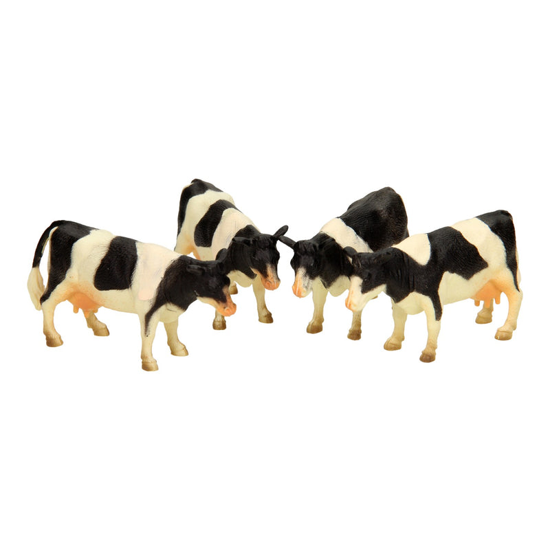 Load image into Gallery viewer, Kids globe koe 1:32 zwart wit liggend staand 12 st