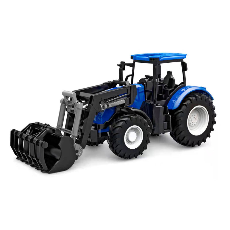 Load image into Gallery viewer, Kids globe tractor met frontlader - blauw