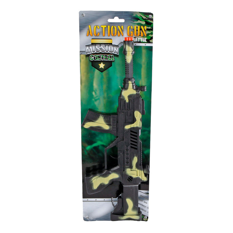 Load image into Gallery viewer, Mission control geweer camouflage met ratel, 37,5cm