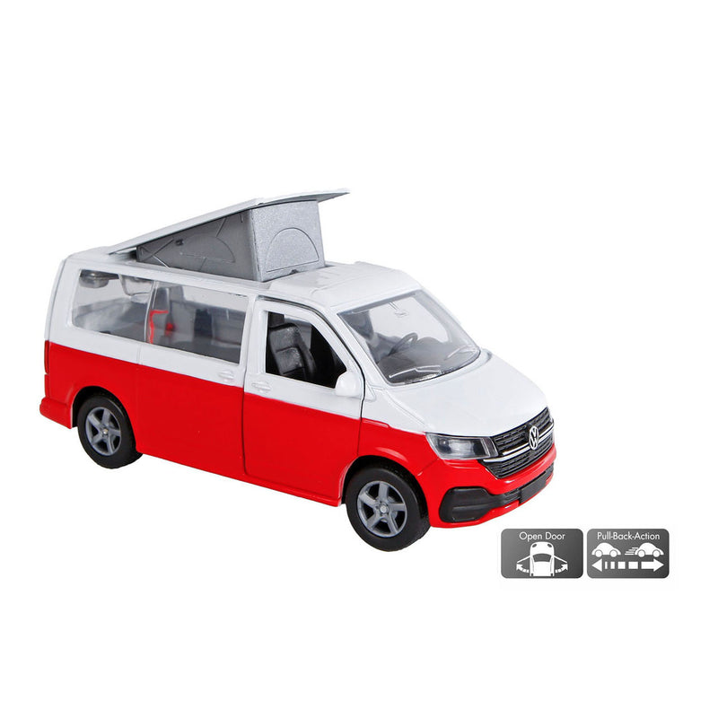 Load image into Gallery viewer, Kids globe vw transporter camper pull back 13,5cm