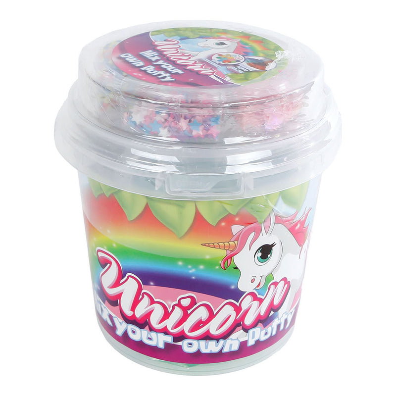 Load image into Gallery viewer, Ty mix je eigen eenhoorn put met glitter en kralen, 700gram