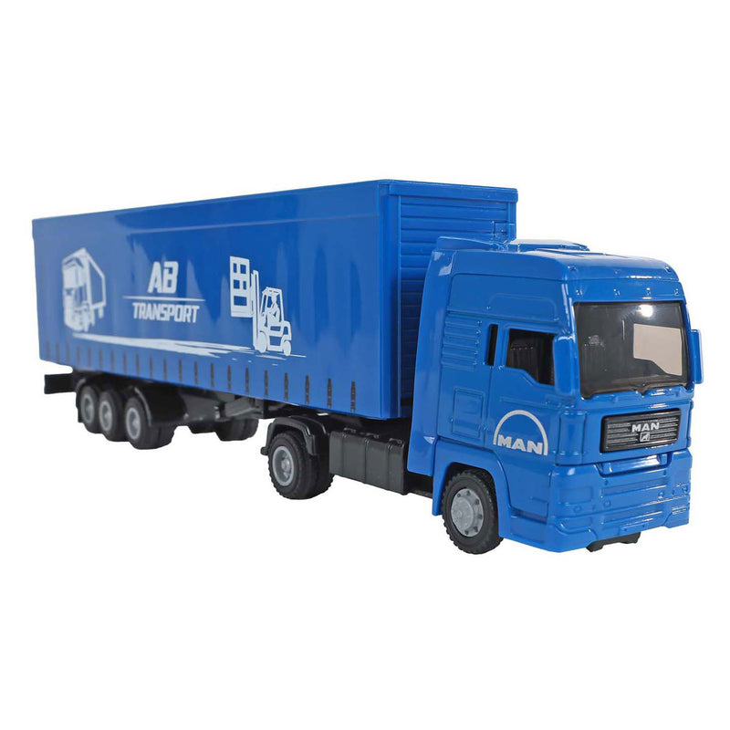 Afbeelding laden in galerijviewer, Kids globe man vrachtwagen met oplegger, 30cm