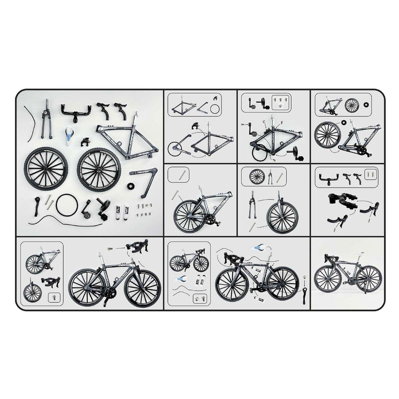 ギャラリービューアに画像をロードする, Van manen racefiets bouwpakket die-cast speelgoed fiets 19,5cm multicolor.