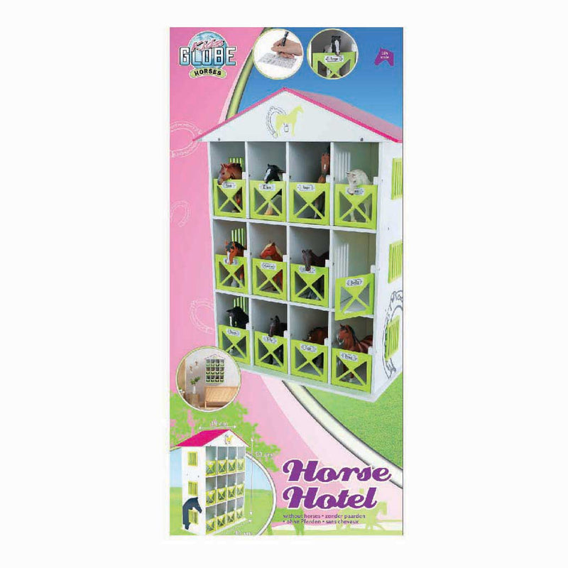 Afbeelding laden in galerijviewer, Kids globe paardenstal hotel met 12 boxen 1:24 19x41x53cm