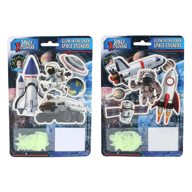 Load image into Gallery viewer, Space xplorers glow in the dark stickers - 21st.