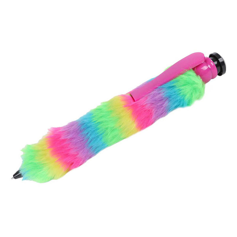 Load image into Gallery viewer, Glamour fluffy jumbo regenboog pen - 28cm
