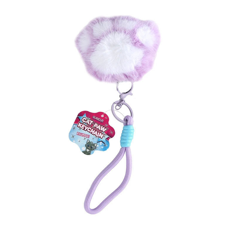 Chargez l'image dans la visionneuse de la galerie, Glamour fluffy sleutelhanger kattenpootje