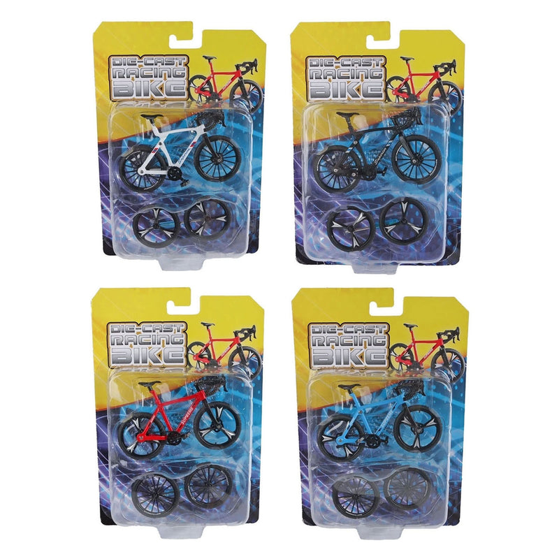 Afbeelding laden in galerijviewer, Metalen racefiets met reservewielen - 10cm