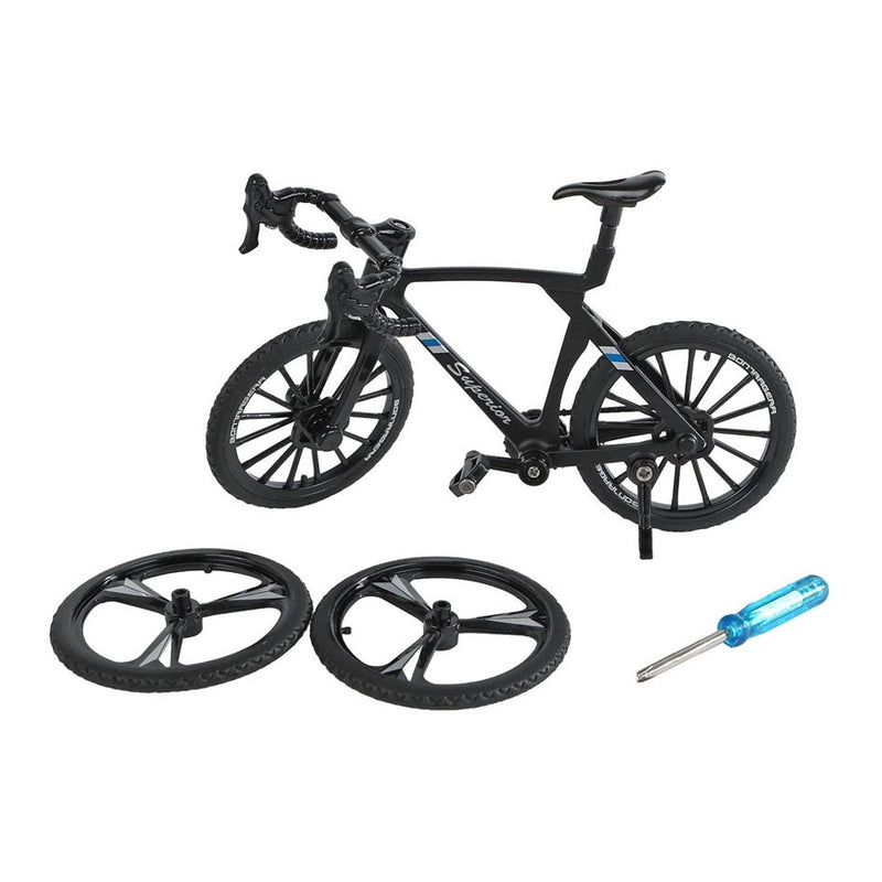 Afbeelding laden in galerijviewer, Metalen racefiets met reservewielen - 10cm