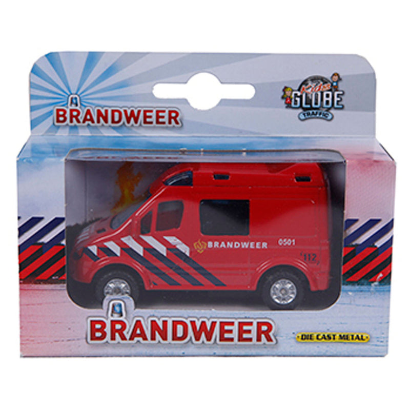Load image into Gallery viewer, Kids globe die-cast brandweerauto
