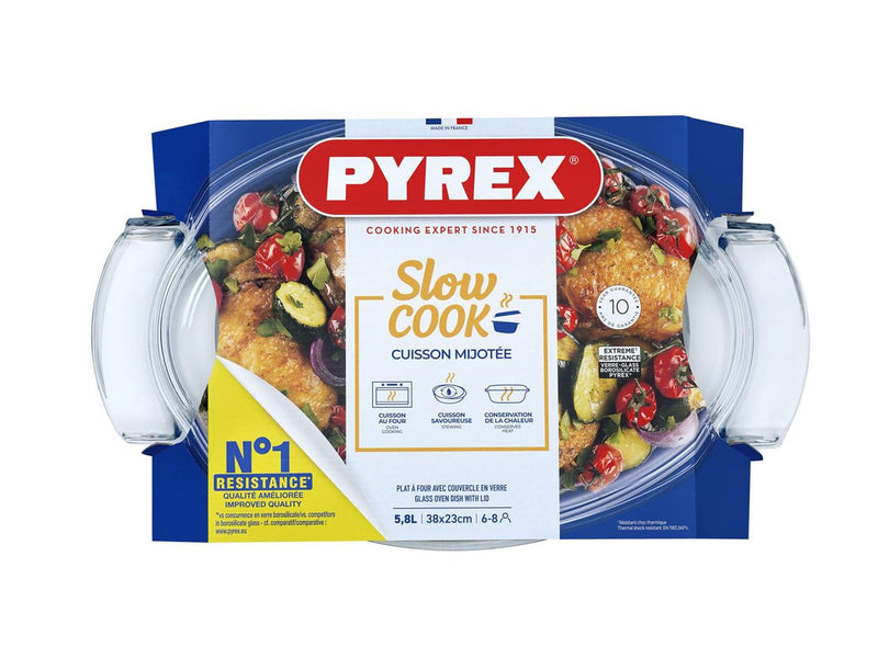 Load image into Gallery viewer, Pyrex ovenschaal ovaal met deksel 5,8l