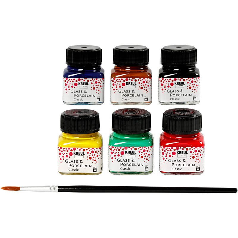 Load image into Gallery viewer, Creativ company https: www.cchobby.nl glas-en-porseleinverf-diverse-kleuren-6x20-ml-1-doos