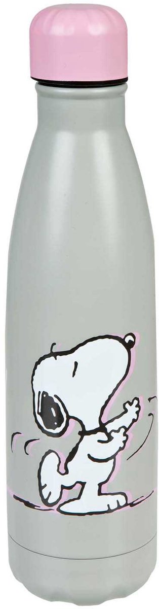 Afbeelding laden in galerijviewer, Undercover drinkfles snoopy 500ml geïsoleerd met schroefdop roze.
