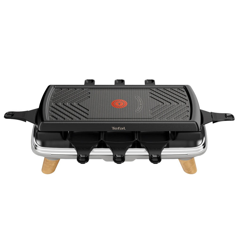 Load image into Gallery viewer, Tefal re610d 3in1 8-persoons raclette zwart rvs hout
