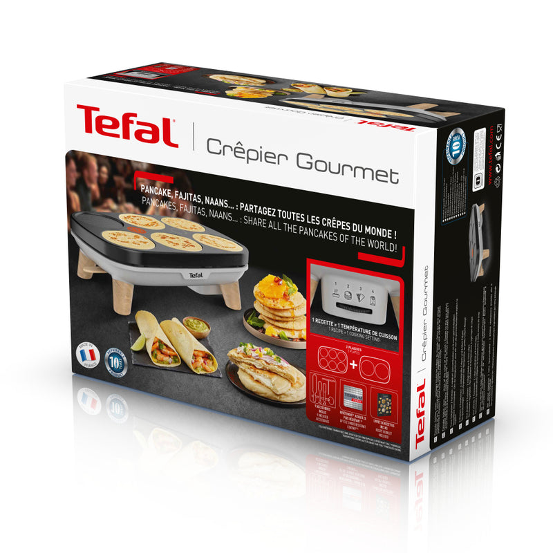 Load image into Gallery viewer, Tefal Tefal PY900D12 Elektrische Cr ecirc;pe Bakplaat Zwart Grijs Hout