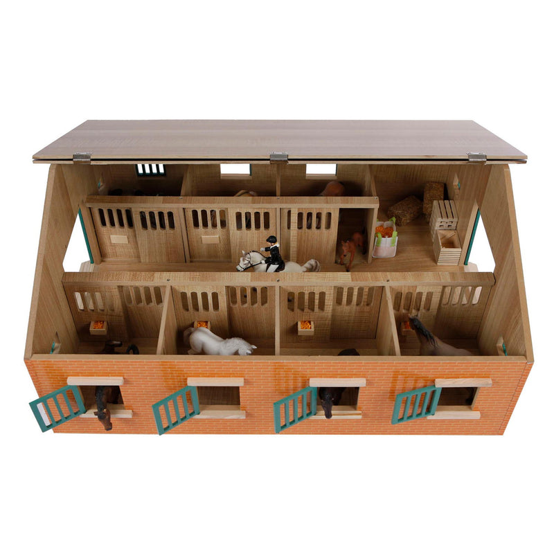 Afbeelding laden in galerijviewer, Kids globe paardenstal met 7 boxen, 1:24